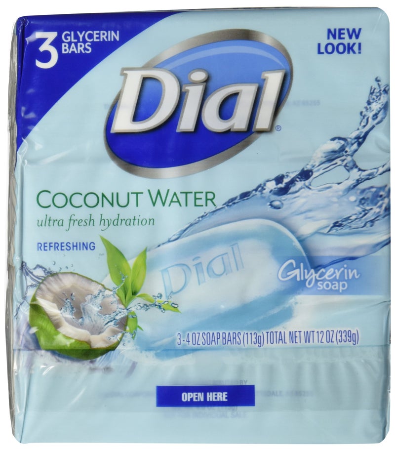 Dial Skin Care Bar Soap, Coconut Water, 4 Ounce (Pack of 3) - Image 2